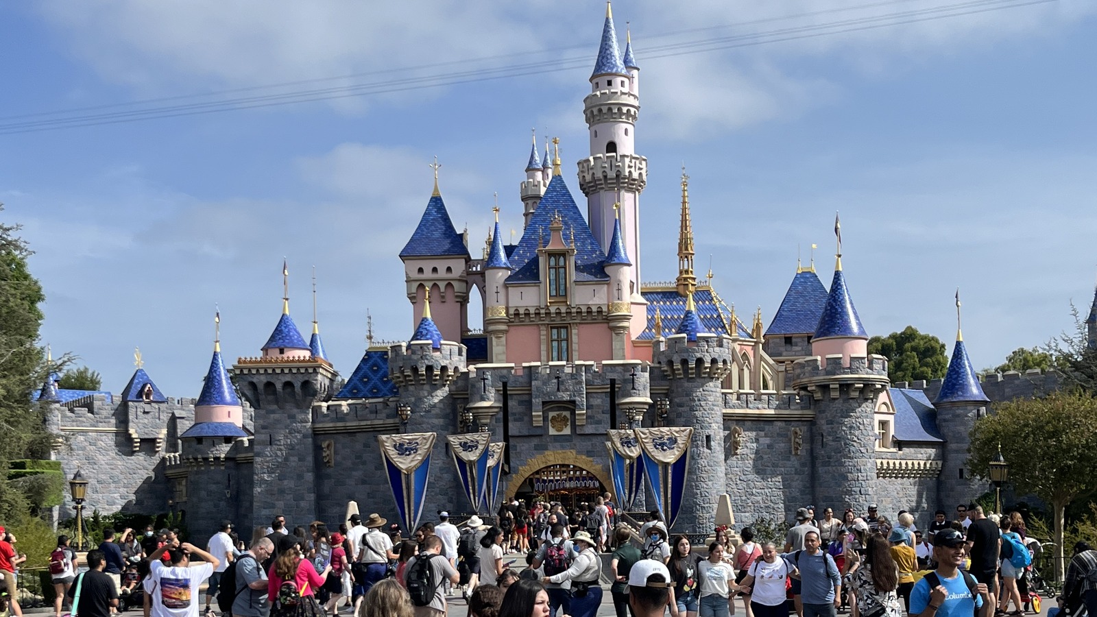 Sleeping Beauty Castle at Disneyland Resort on a clear day