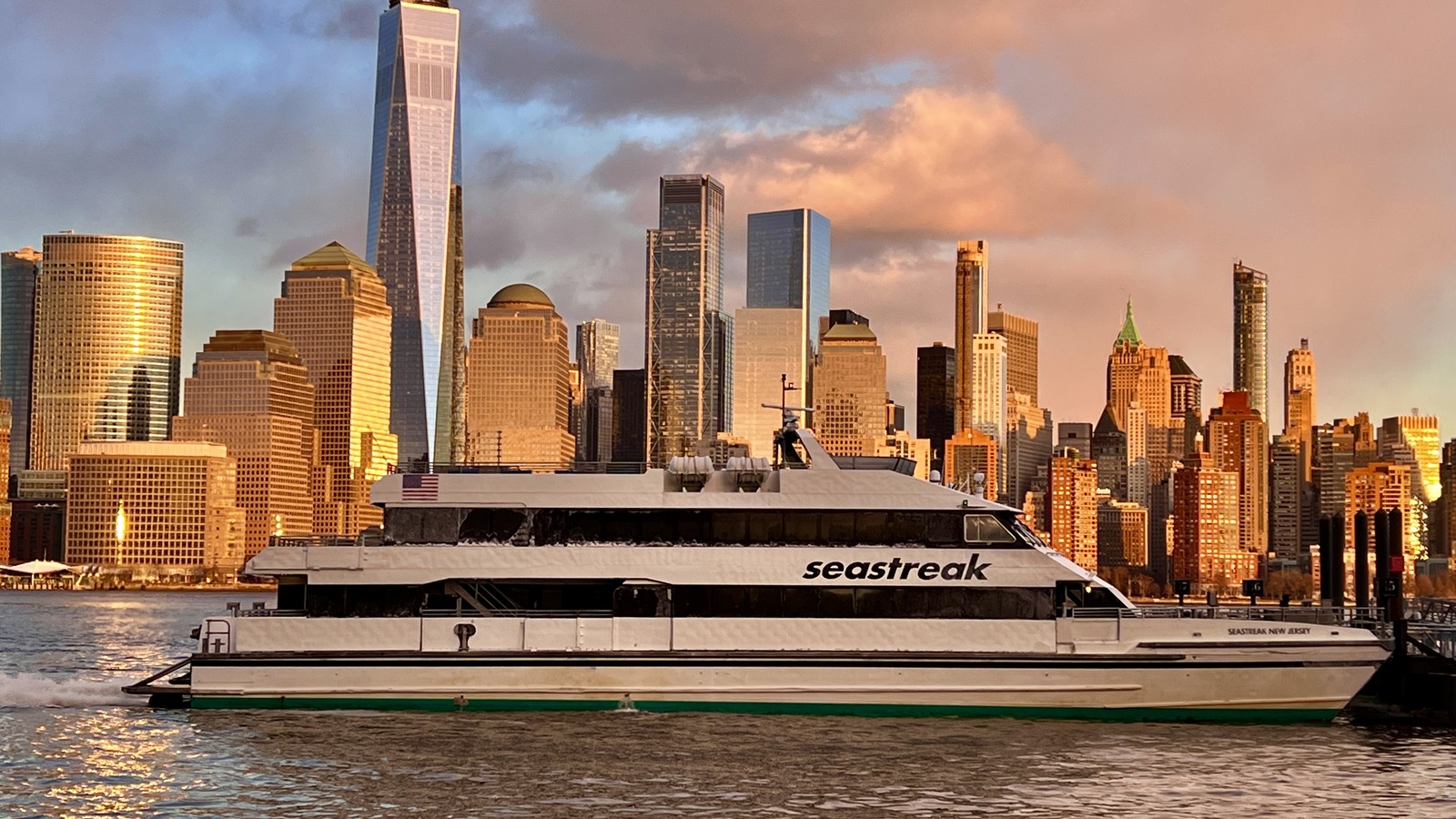 Seastreak New Jersey at Paulus Hook in February 2023, a file photo from the former Belford route