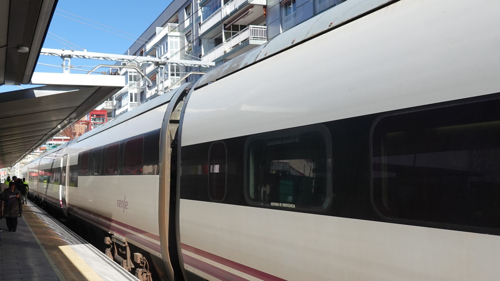 Renfe Alvia train at Donostia San Sebastian station in November 2023