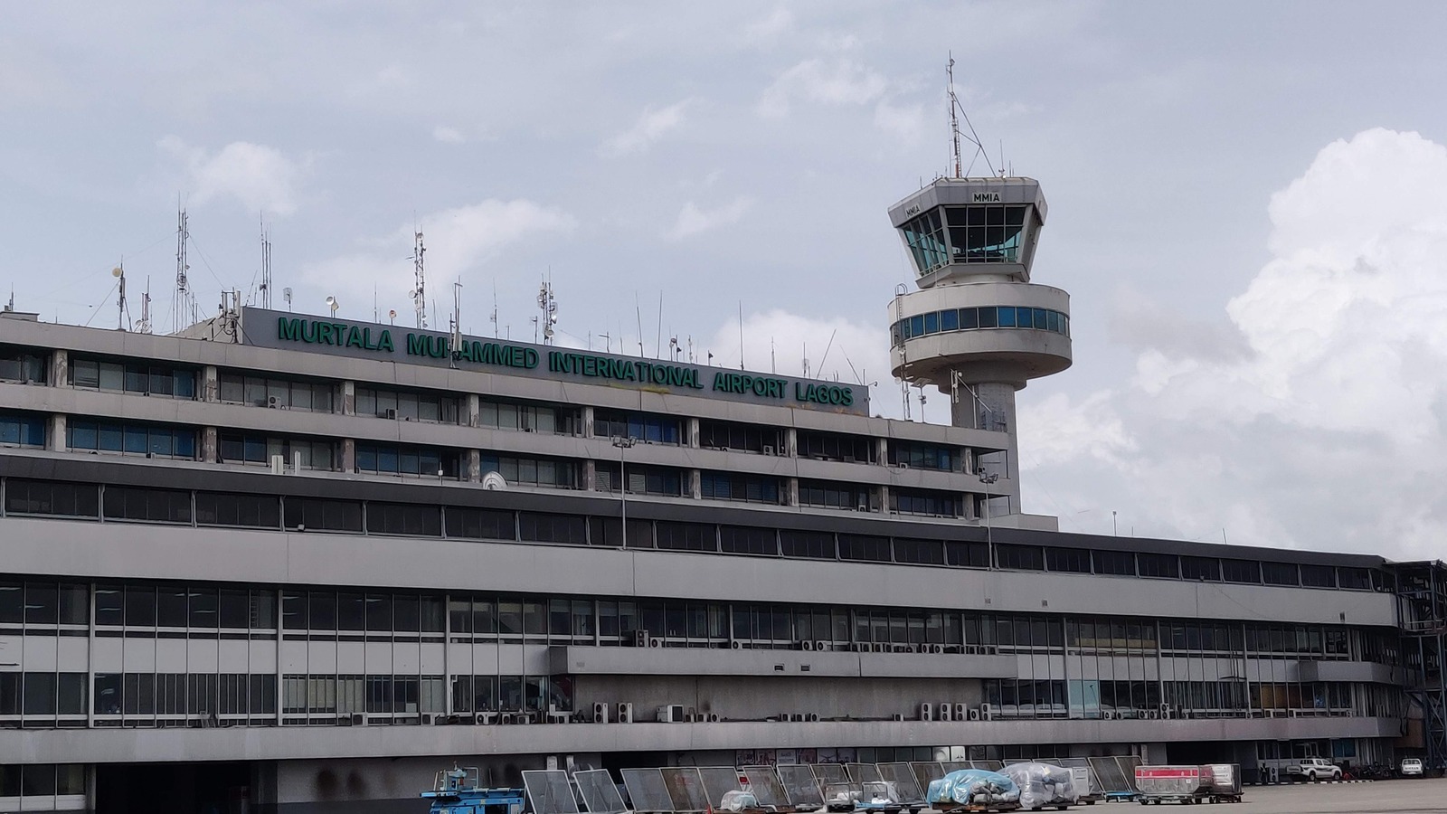 Murtala Muhammed International Airport Lagos terminal building and MMIA control tower