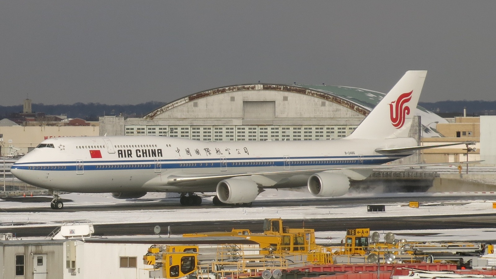 Air China Boeing 747-8 B-2486 taxiing at New York JFK Airport