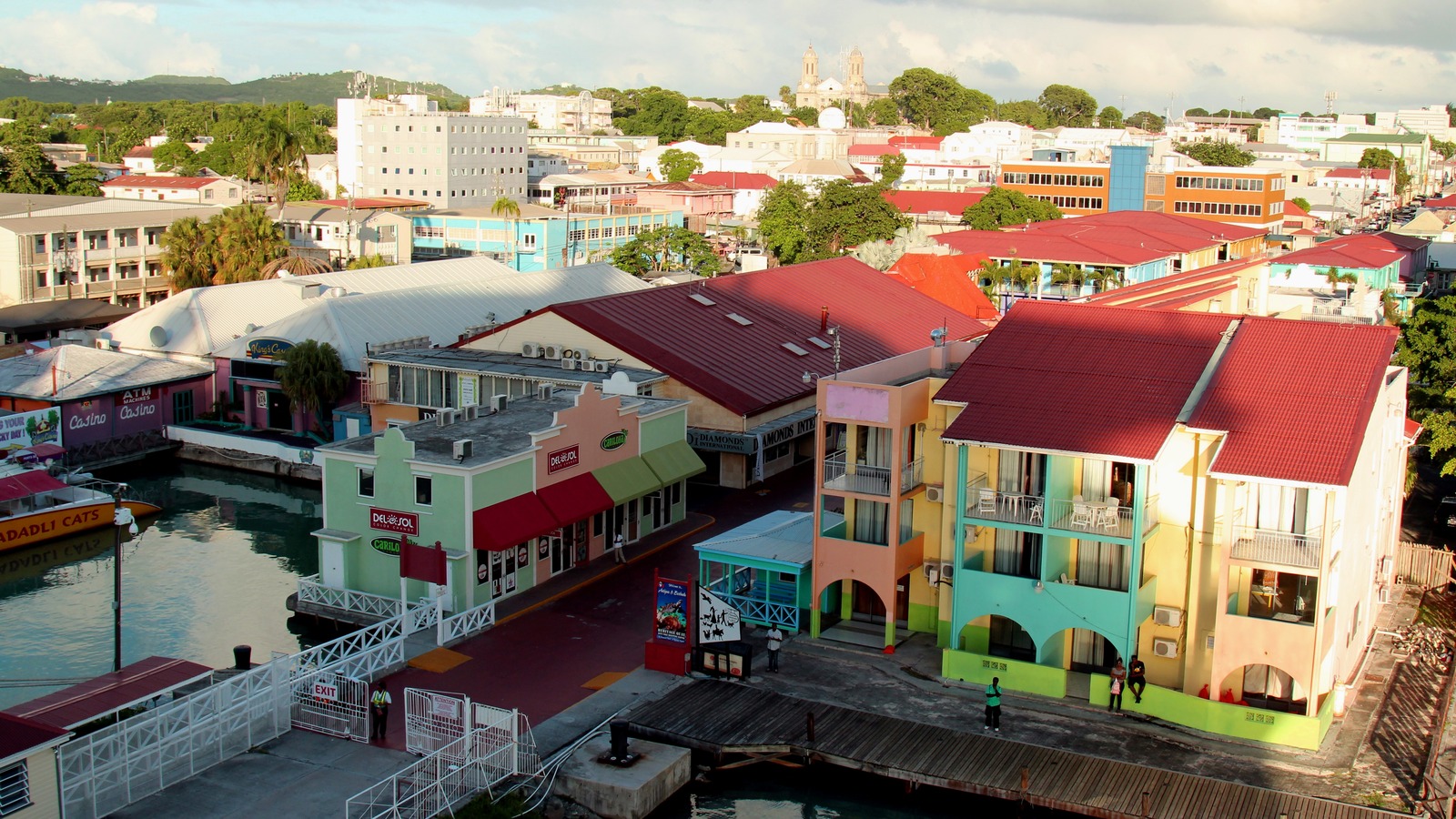 Archival view of Heritage Quay at St. John's Cruise Port in Antigua