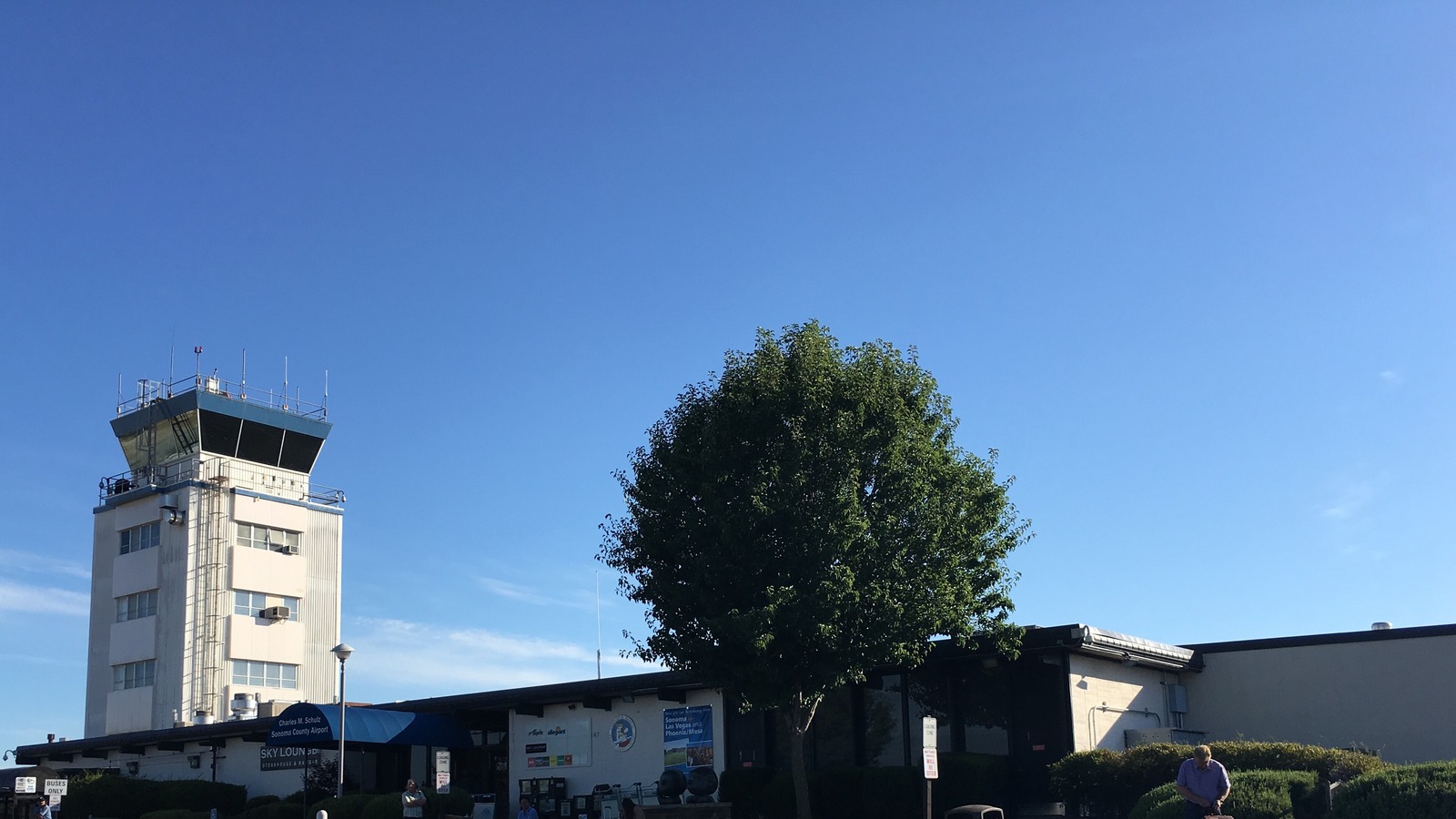 Charles M. Schulz-Sonoma County Airport terminal and control tower in Santa Rosa, California