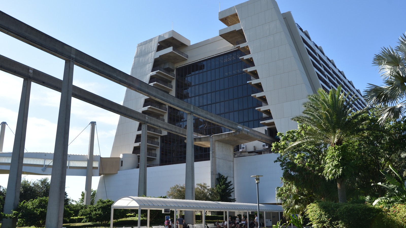 Disney's Contemporary Resort A-frame hotel and monorail beam at Walt Disney World
