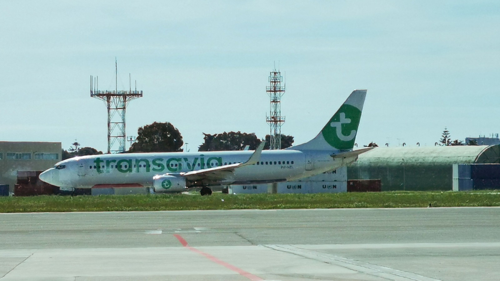 Transavia Boeing 737 PH-HZL at Brindisi airport in April 2024