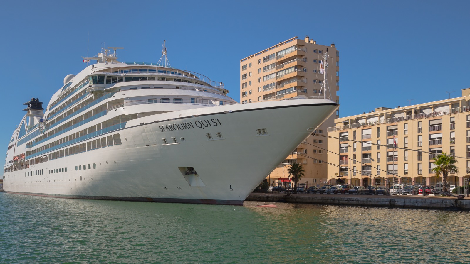 Seabourn Quest cruise ship moored at Sete, France