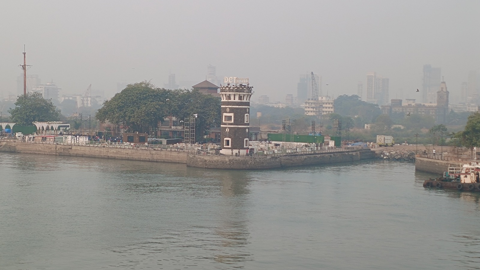 Mumbai Domestic Cruise Terminal and waterfront in India