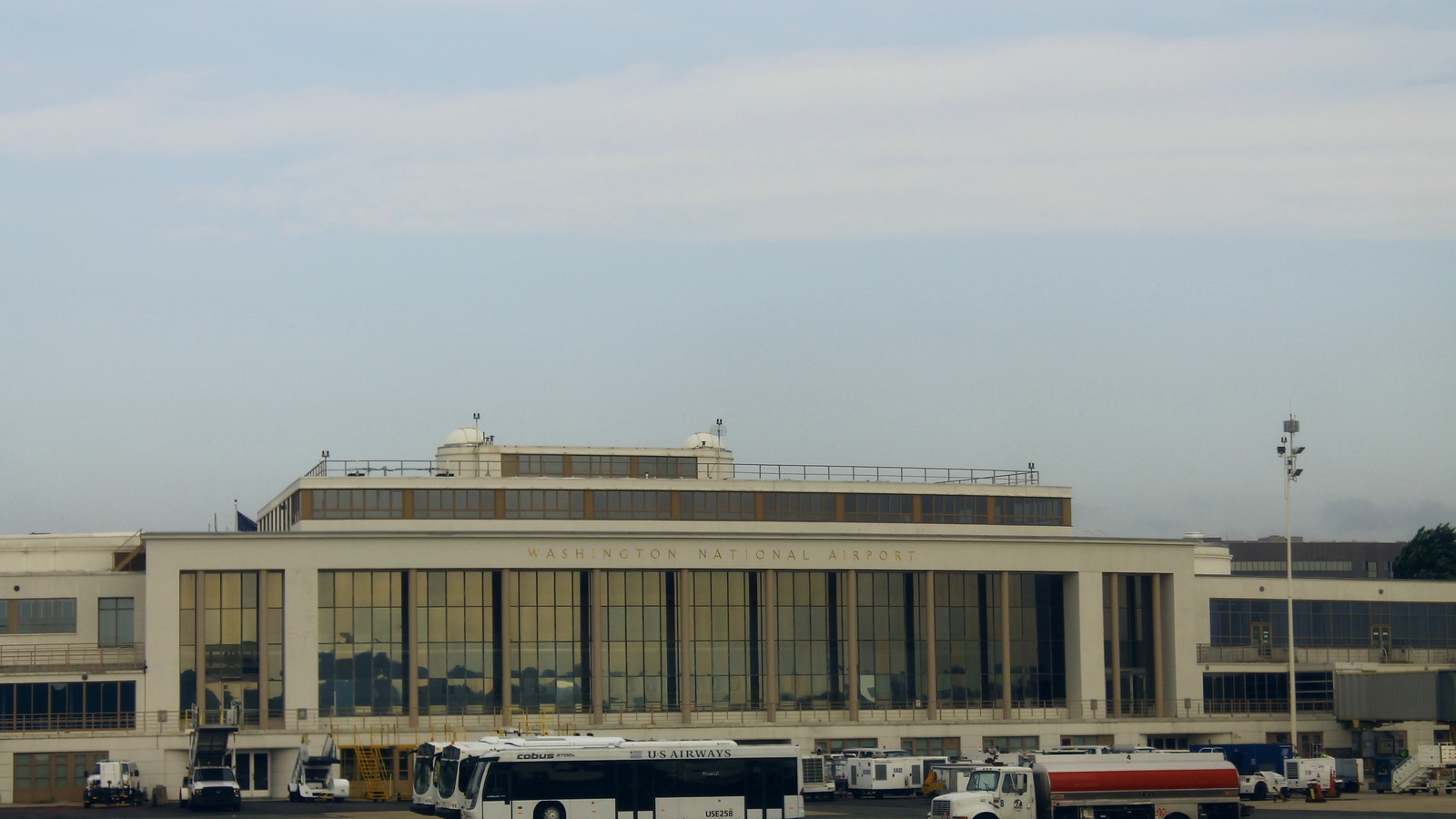 Historic Washington National Airport terminal at Reagan National, viewed from the ramp