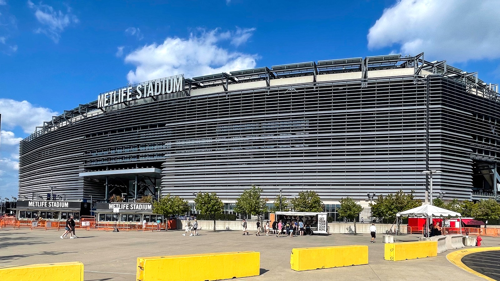 MetLife Stadium exterior in East Rutherford, photographed in September 2023