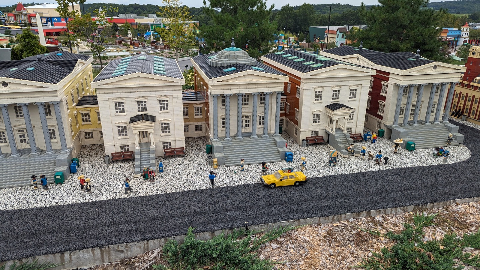 New York City landmarks built from LEGO bricks in Miniland at LEGOLAND New York