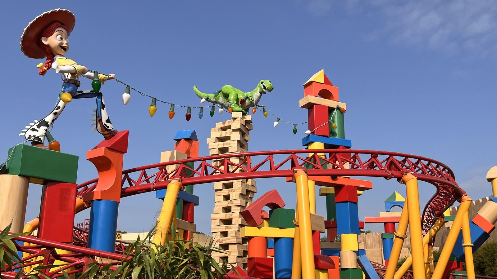 Jessie, Rex and Slinky Dog Dash track in Toy Story Land at Disney’s Hollywood Studios