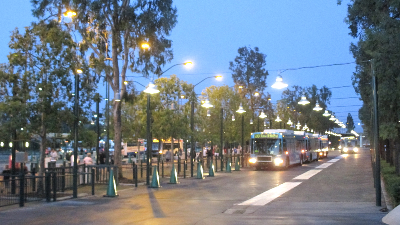 Bus loading area near the Disneyland Resort entrance plaza