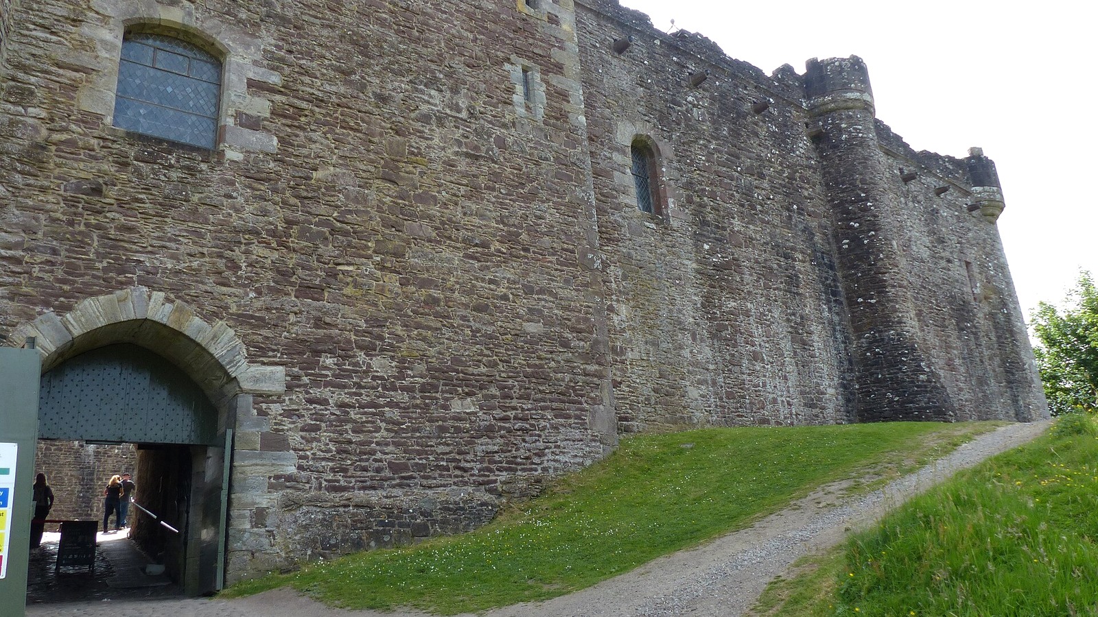 Doune Castle gatehouse and stone walls in Scotland