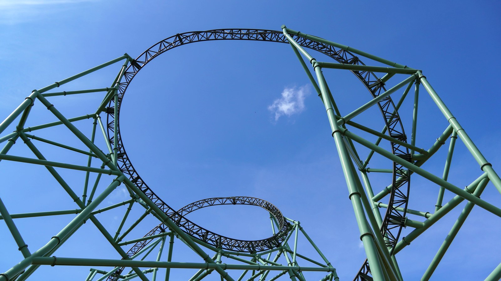 Coaster structure at Hansa-Park in April 2022