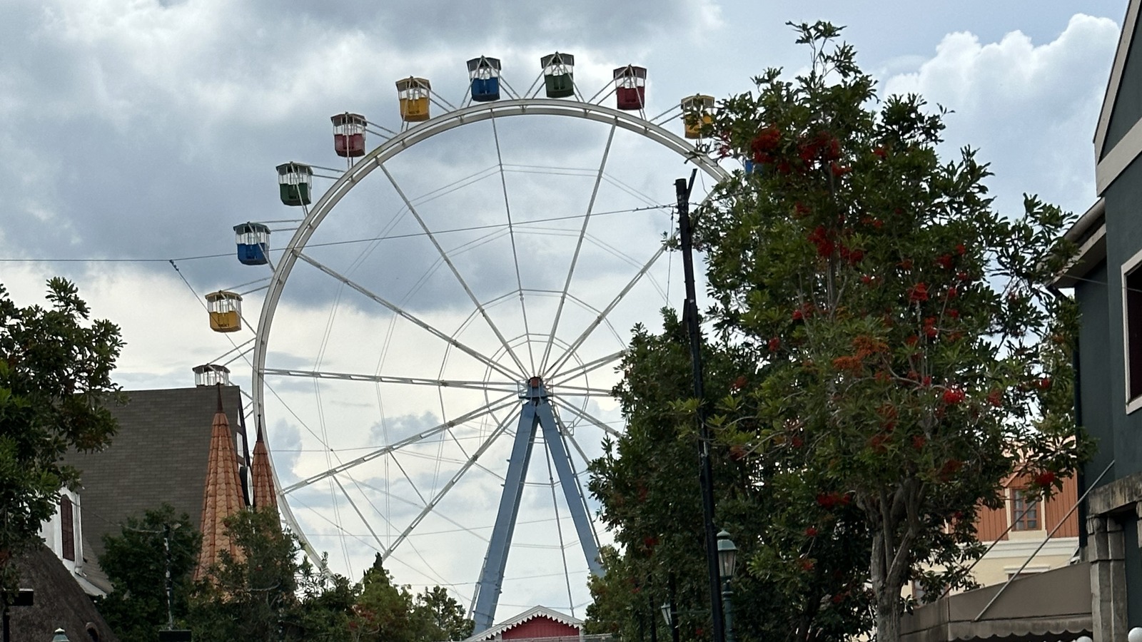 Giranda Mundi observation wheel above Kaminda Mundi at Hopi Hari
