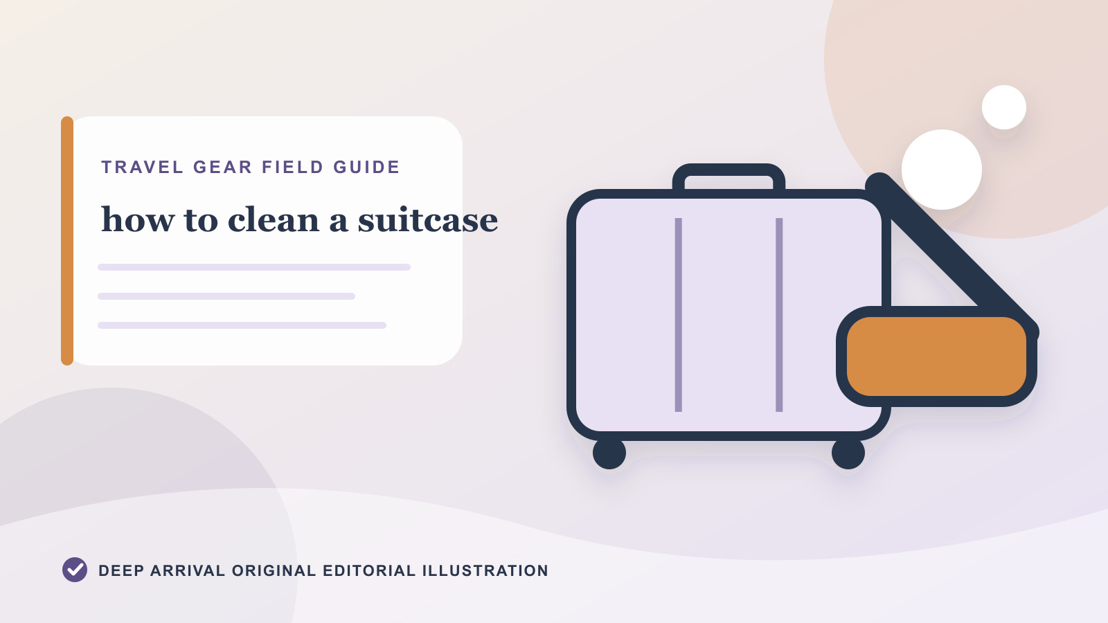 Original editorial illustration for How to Clean a Suitcase Inside and Out