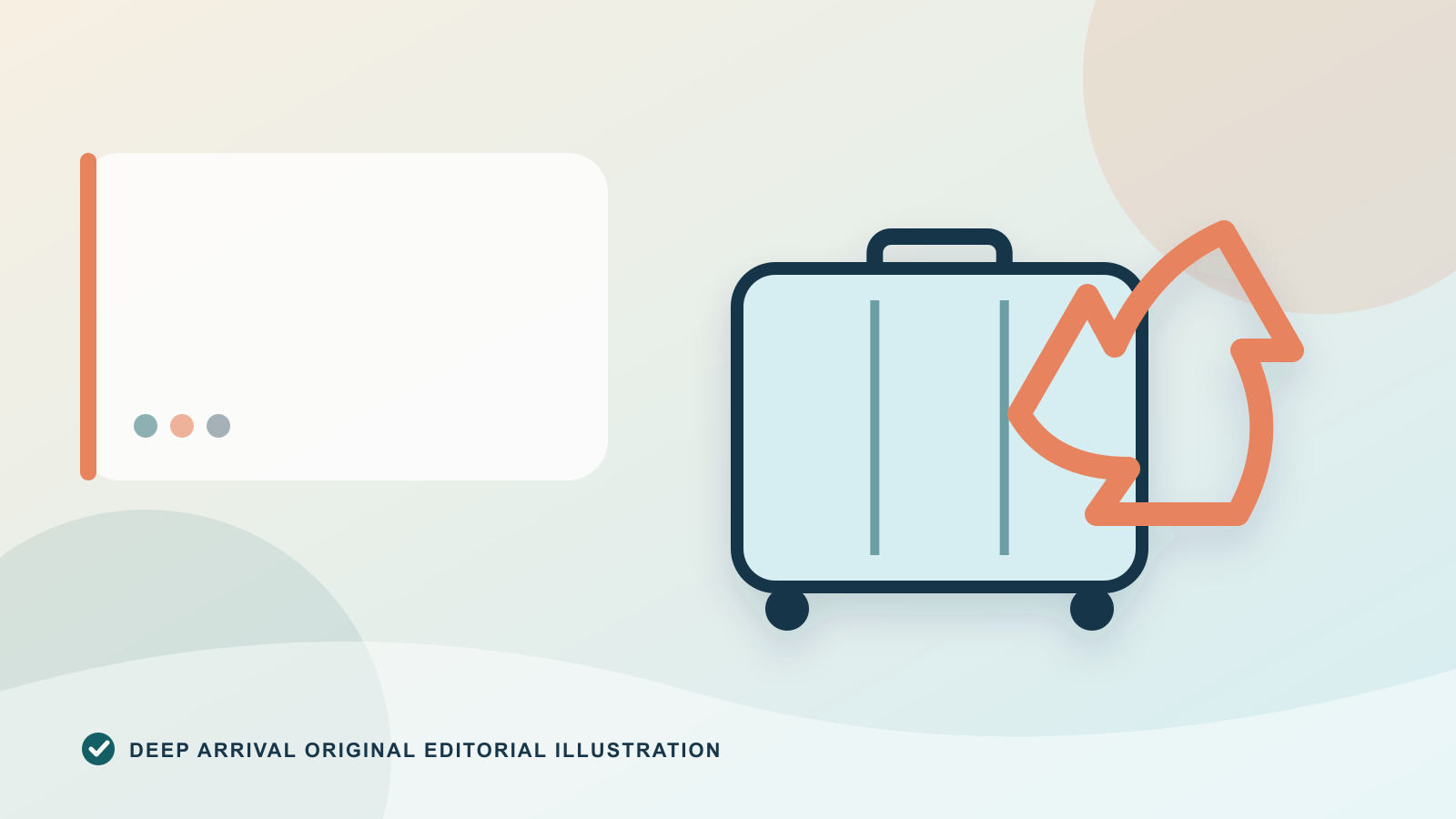 Original editorial illustration for How to Recycle, Donate, or Reuse Old Luggage