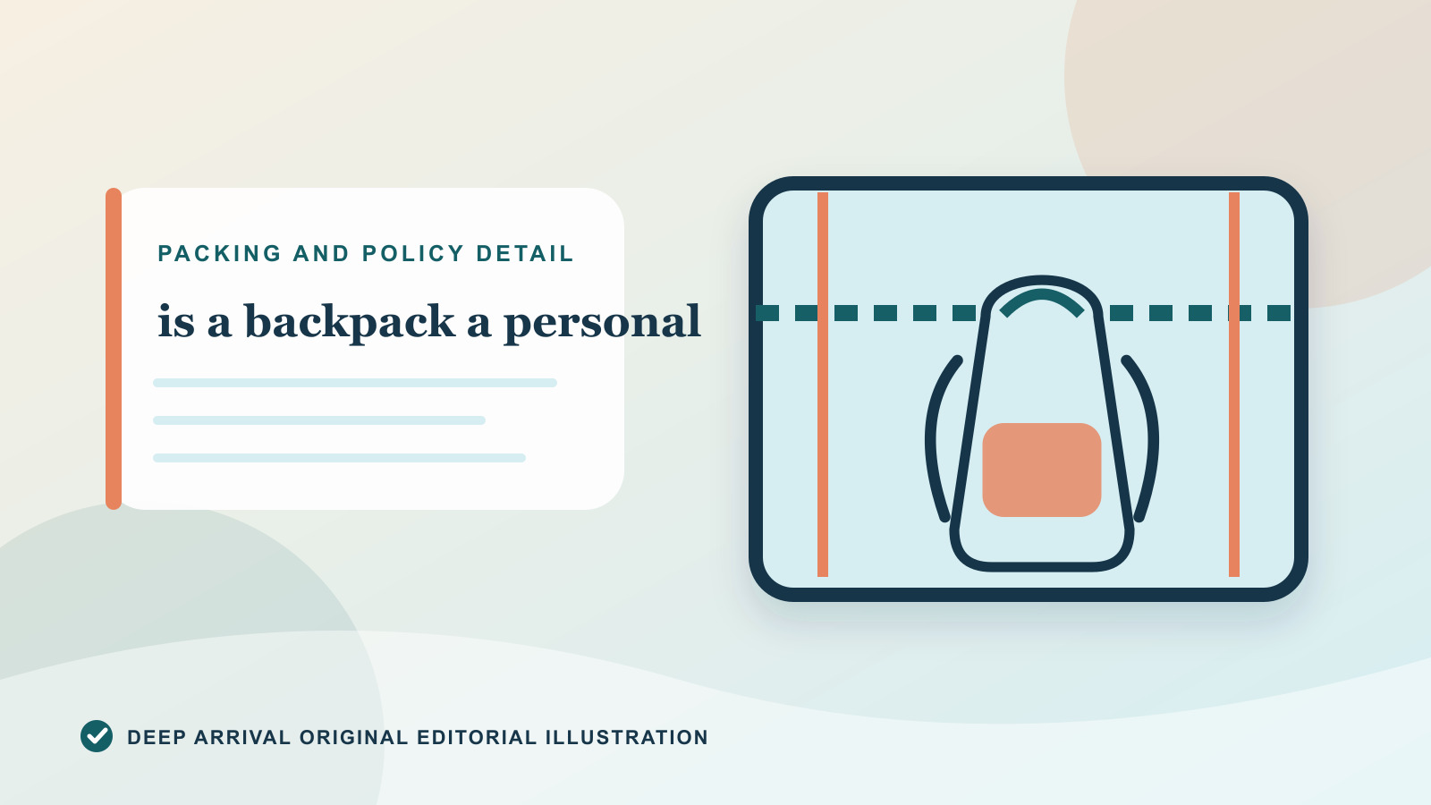 Supporting editorial diagram for Is a Backpack a Personal Item? Airline Size Rules