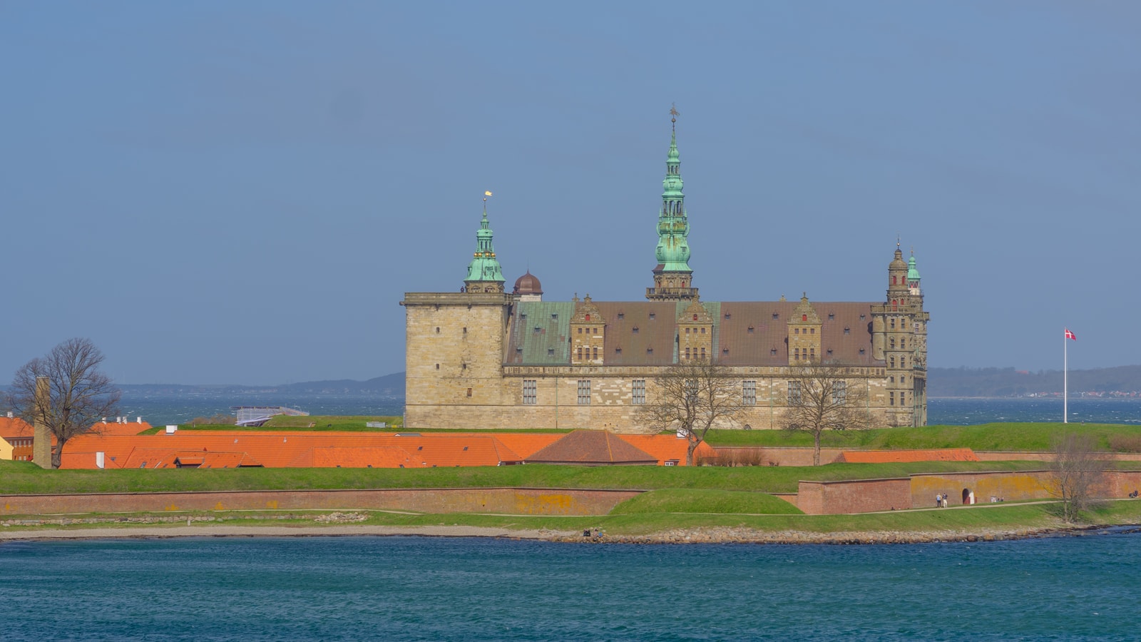 Kronborg Castle and its fortified setting in Helsingør