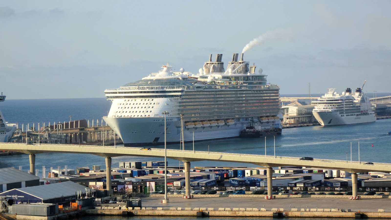 Oasis of the Seas at the port of Barcelona