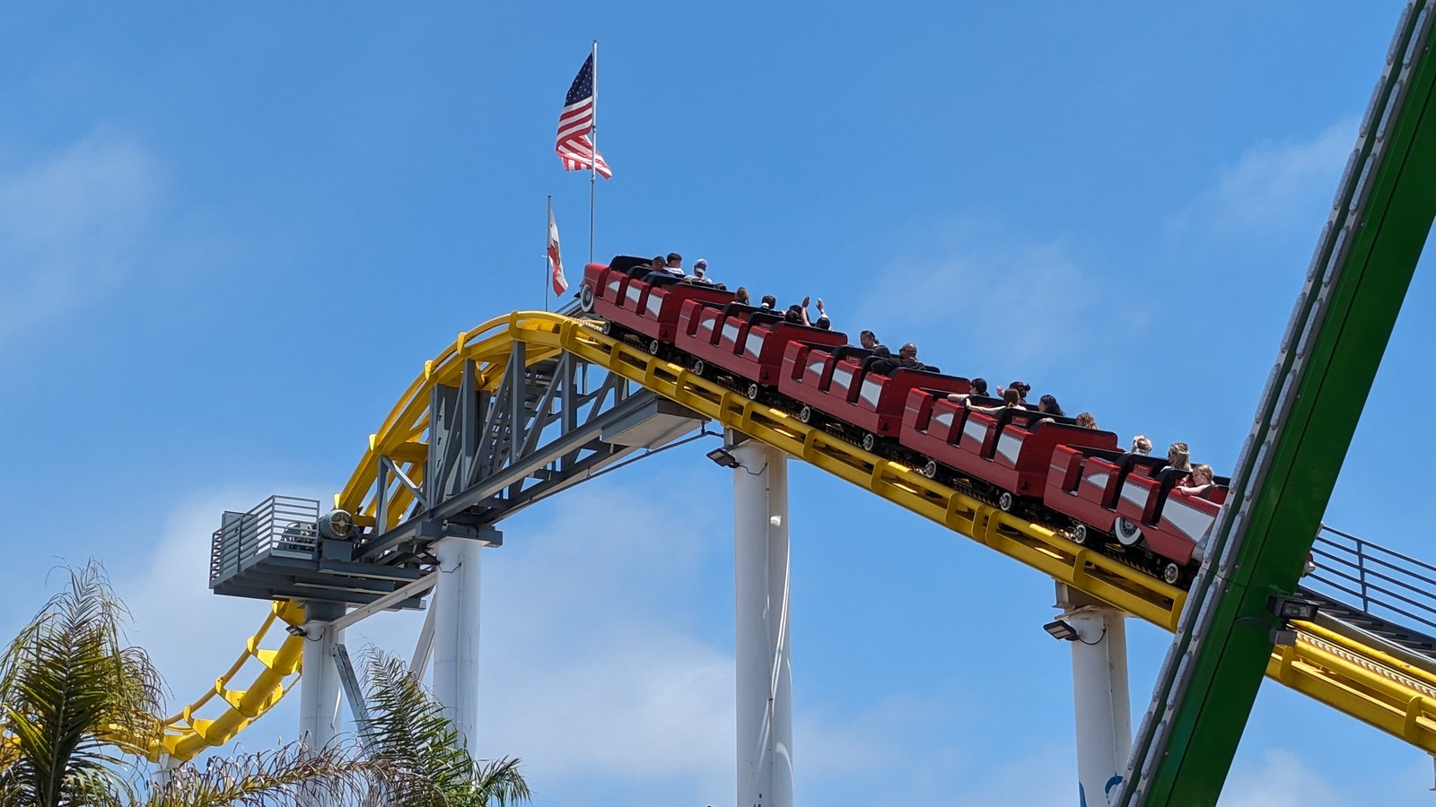 West Coaster train and track at Pacific Park