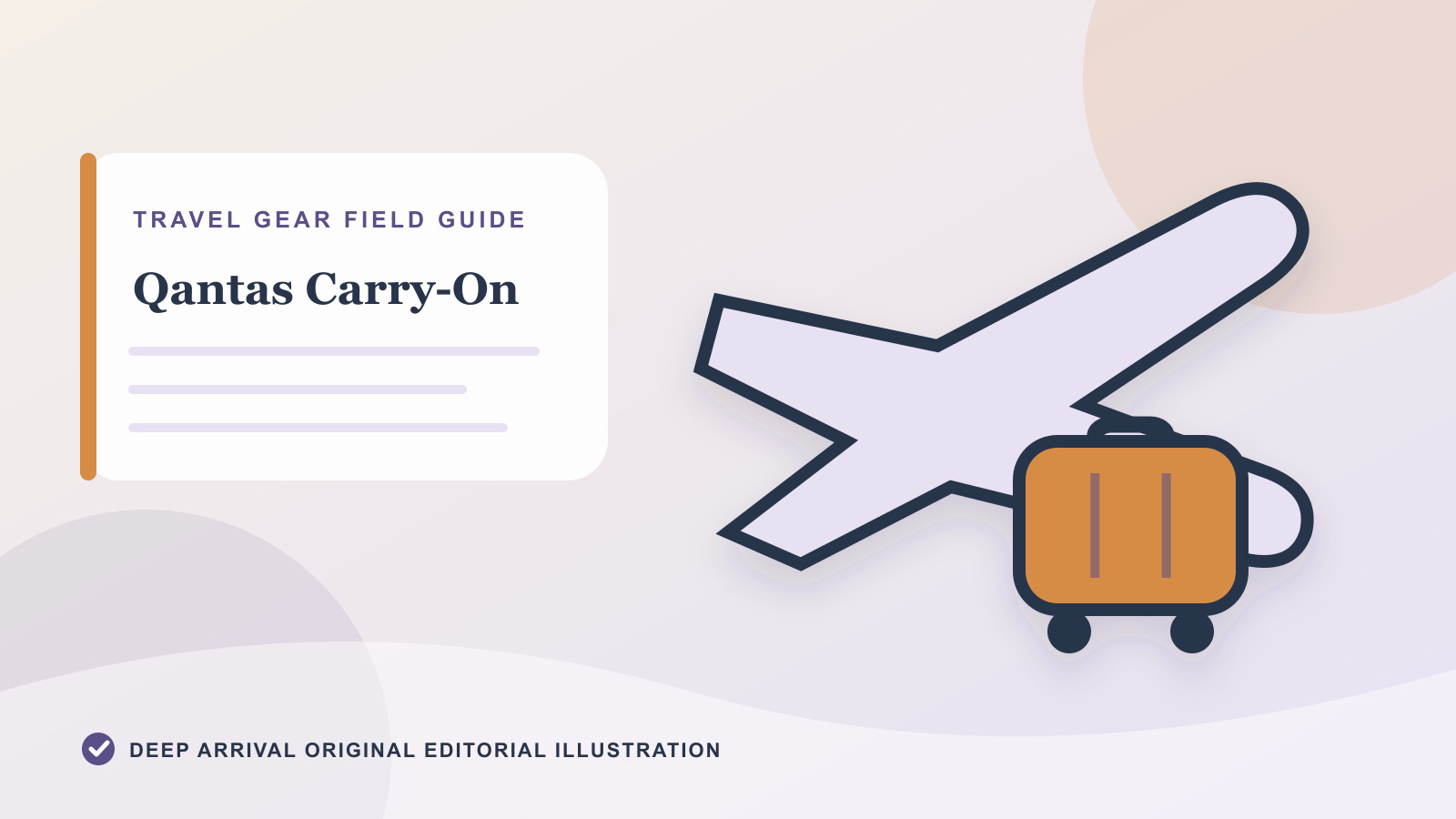 Original editorial illustration for Qantas Carry-On and Checked-Baggage Limits