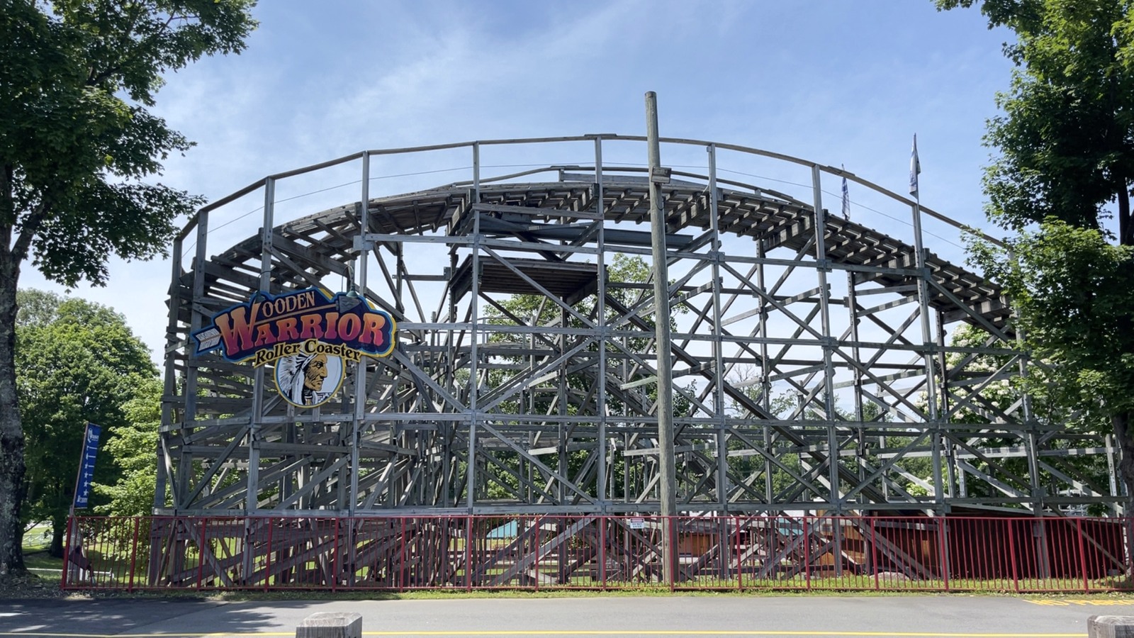 Wooden Warrior roller coaster at Quassy Amusement Park
