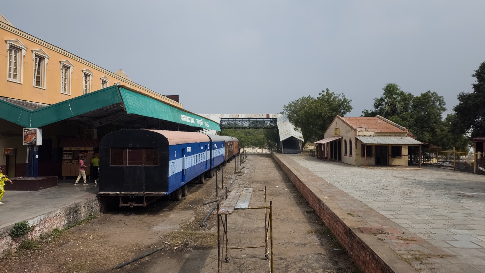 Railway station set and train at Ramoji Film City