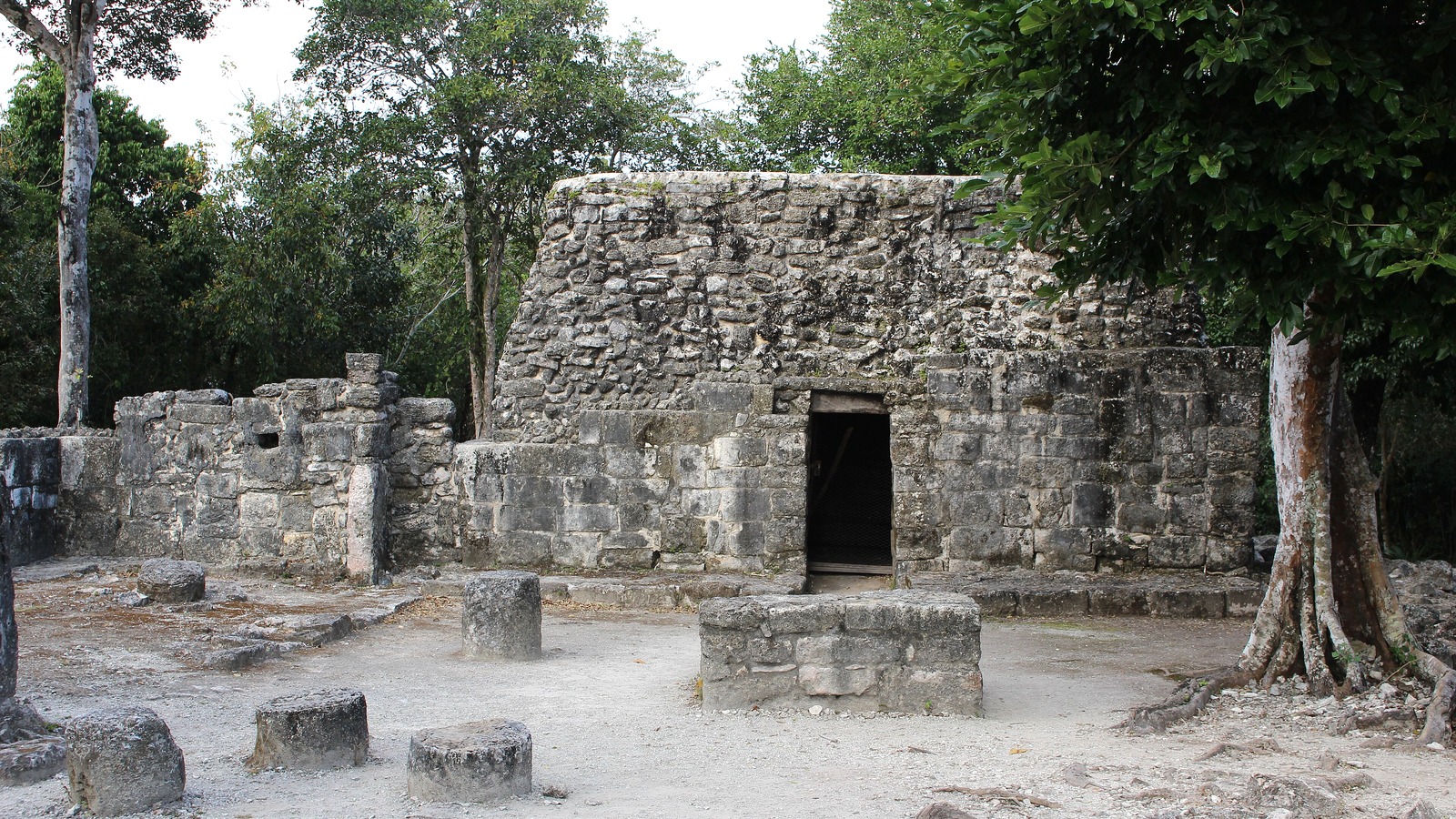 Los Murciélagos structure at San Gervasio on Cozumel