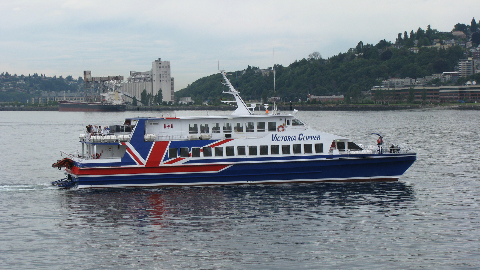 Victoria Clipper passenger ferry outside Seattle