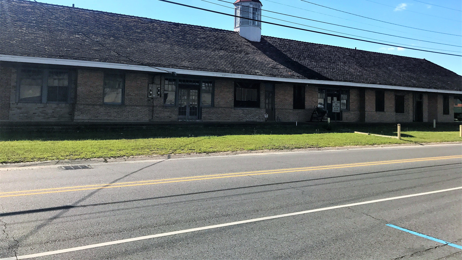 Front of the historic Bogalusa railroad station in Louisiana