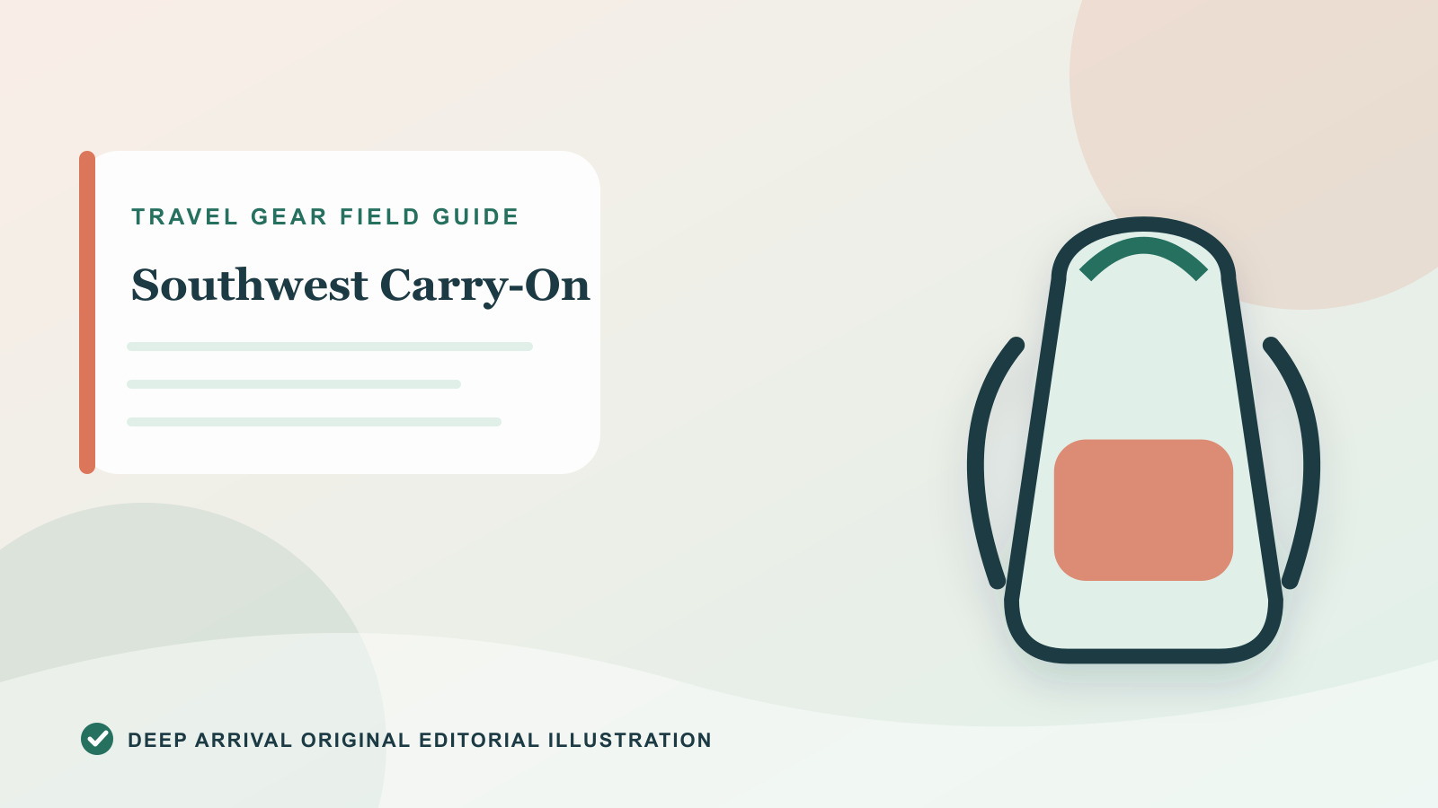 Original editorial illustration for Southwest Carry-On and Personal-Item Size Rules