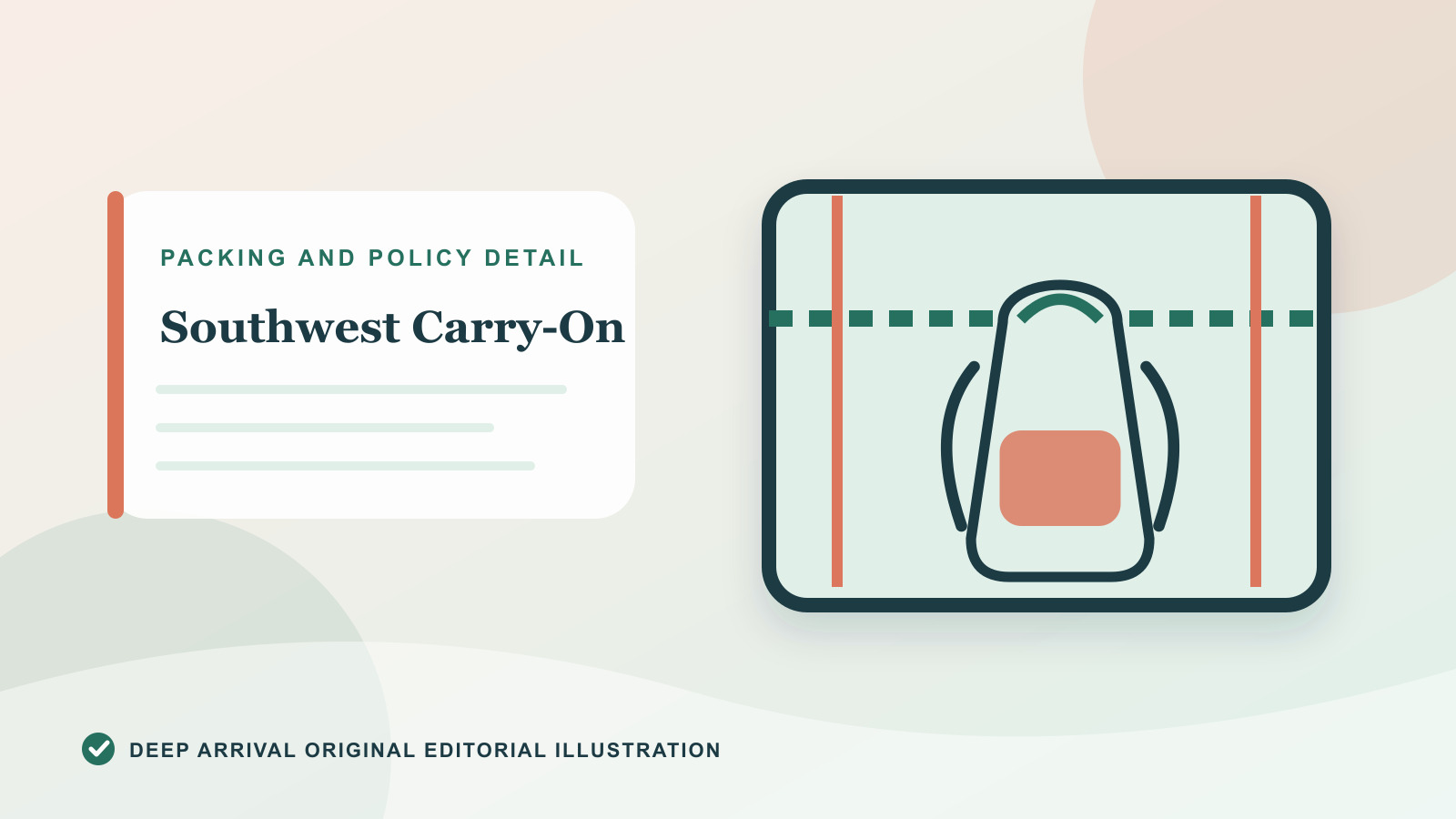 Supporting editorial diagram for Southwest Carry-On and Personal-Item Size Rules