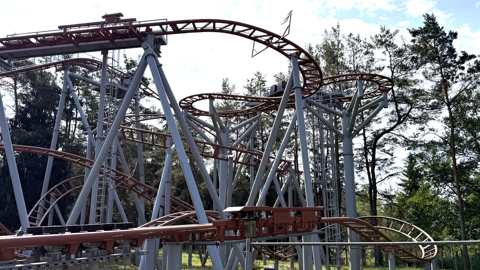 Goldrusher coaster track at Tatzmania Löffingen