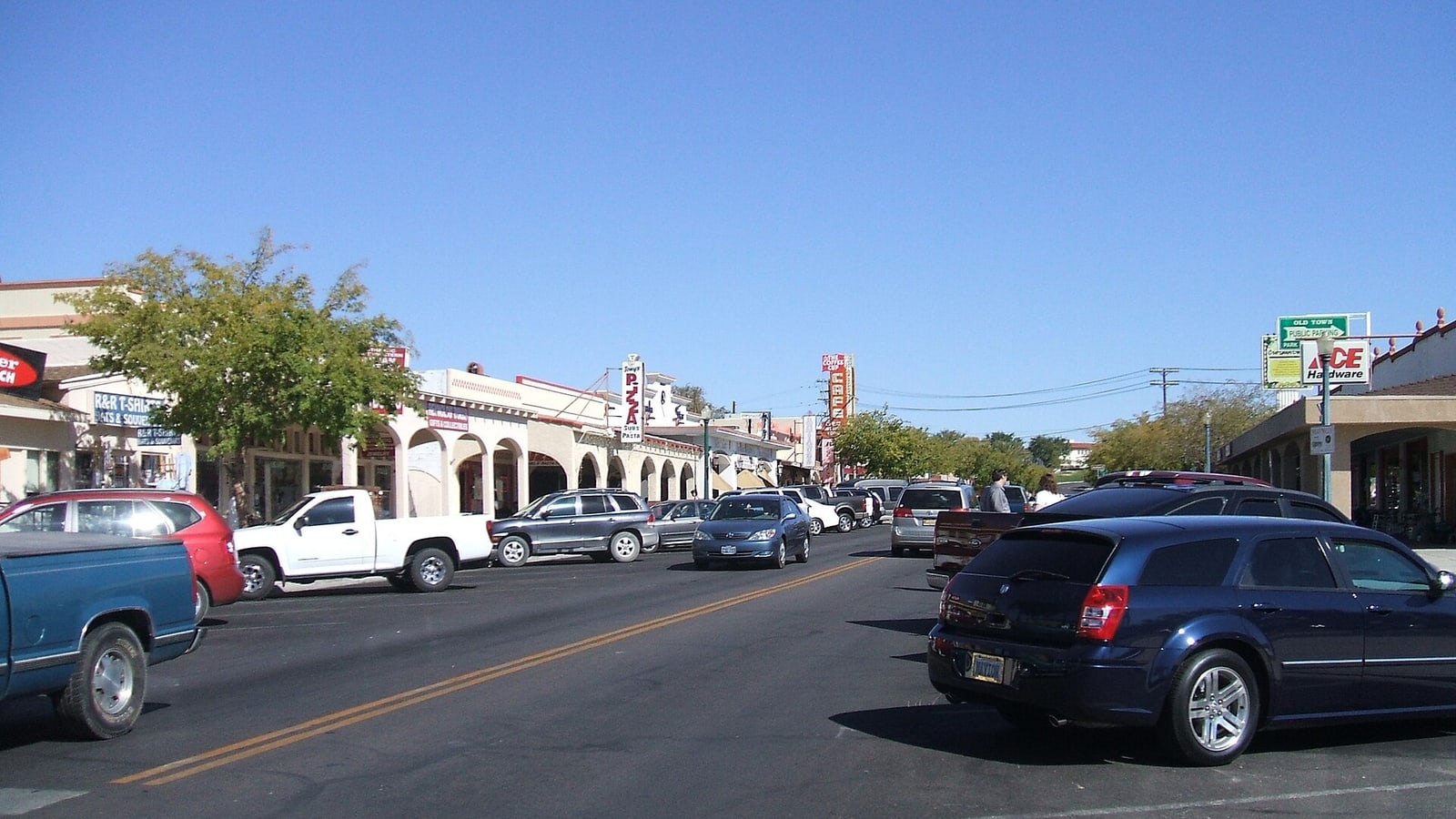 Historic downtown Boulder City in southern Nevada