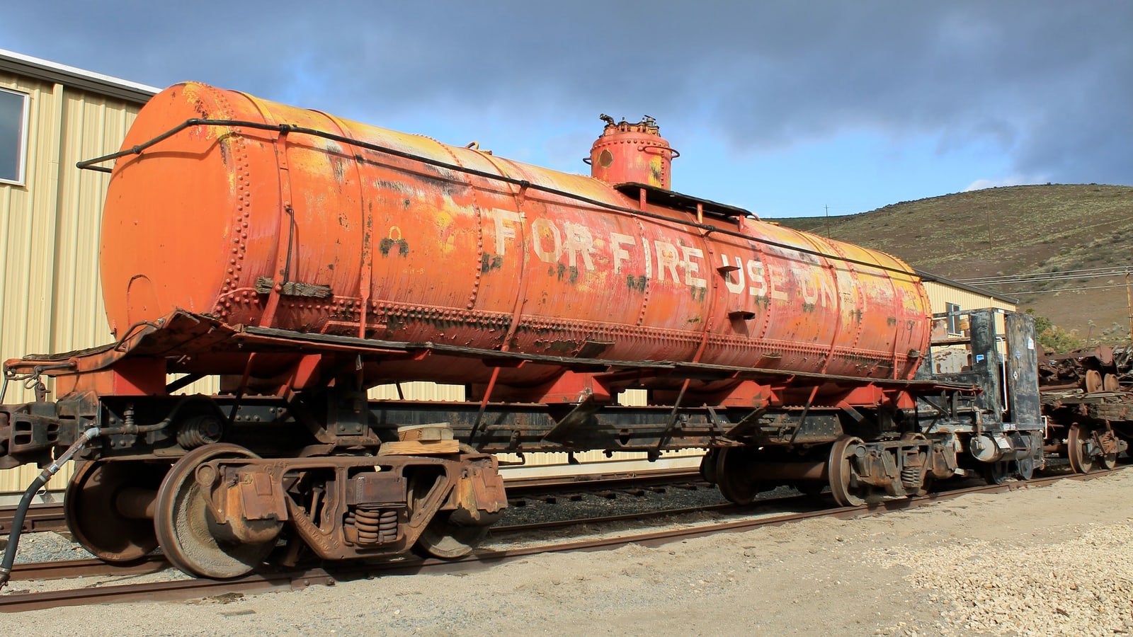 Historic locomotive at the Nevada State Railroad Museum in Carson City