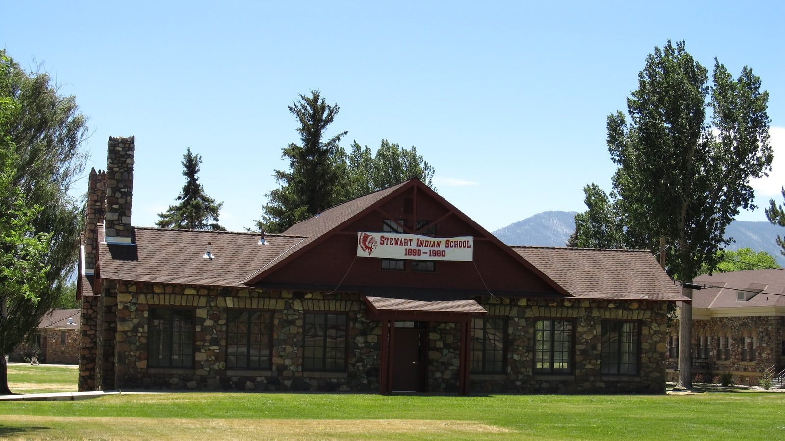 Historic stone building on the Stewart Indian School campus in Carson City