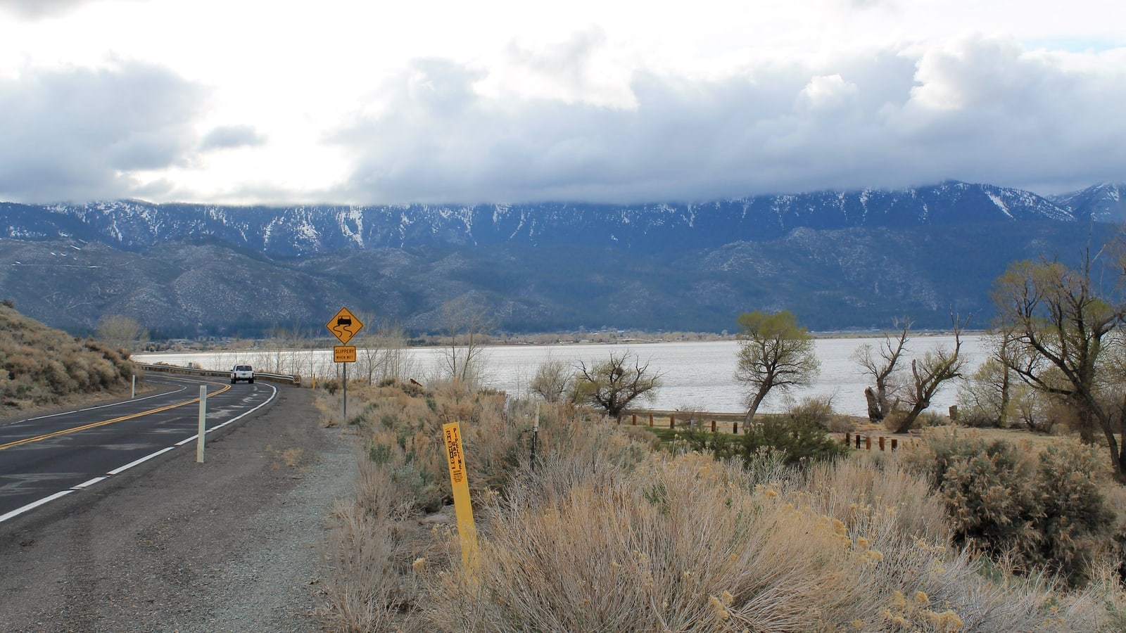 Washoe Lake and mountains at Washoe Lake State Park near Carson City