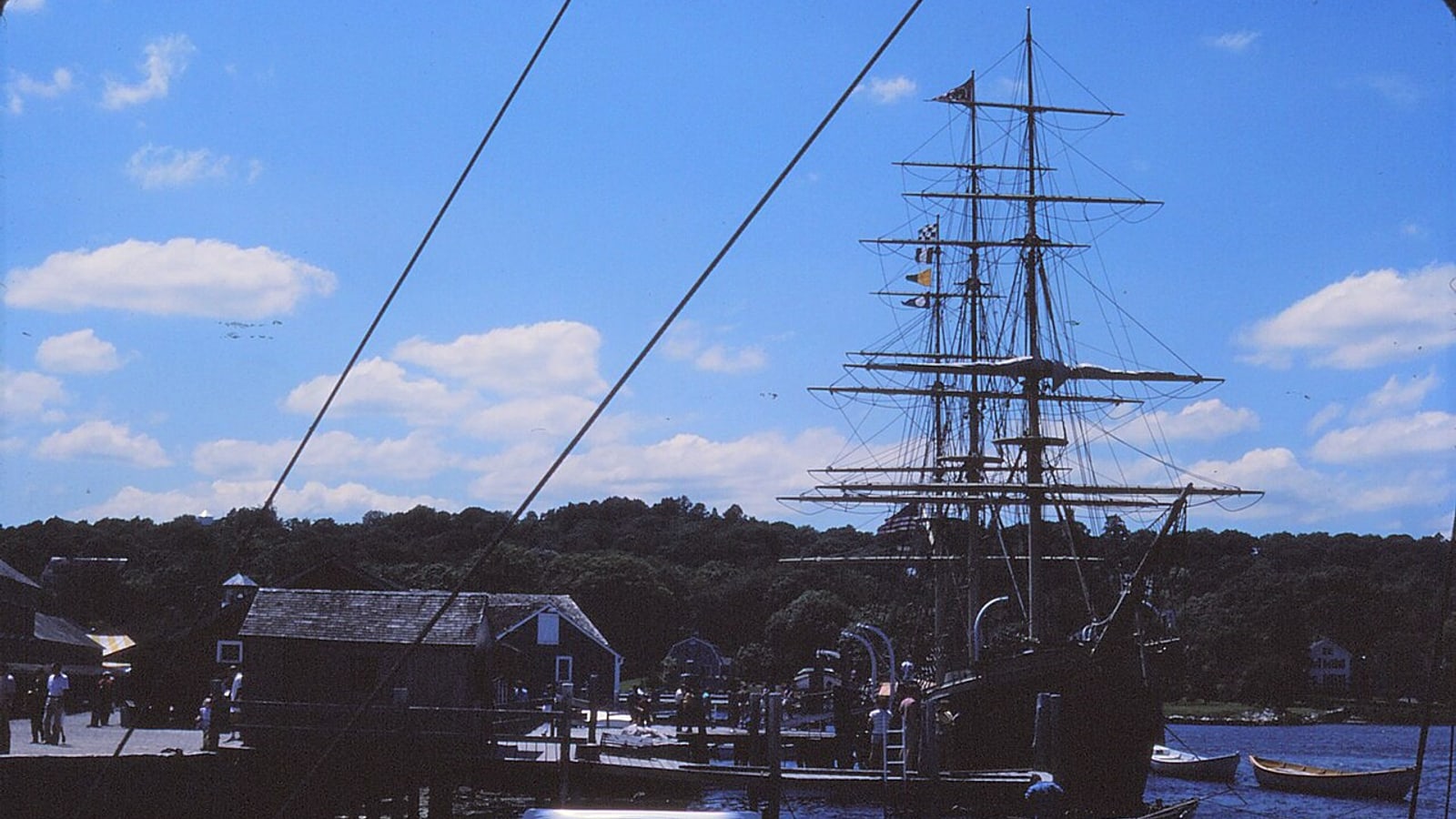 Historic vessels and waterfront at Mystic Seaport Museum