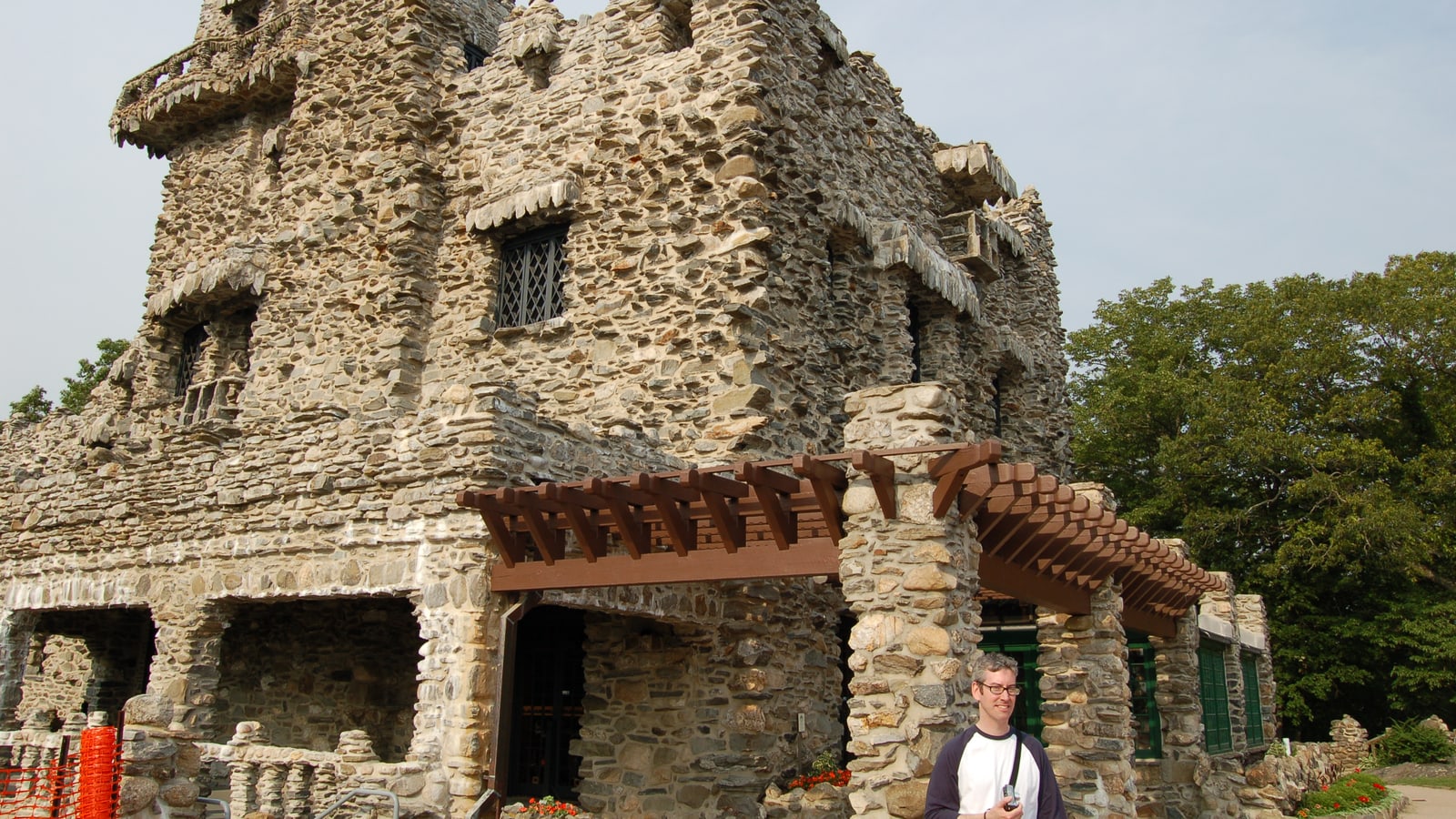 Stone exterior of Gillette Castle in Connecticut