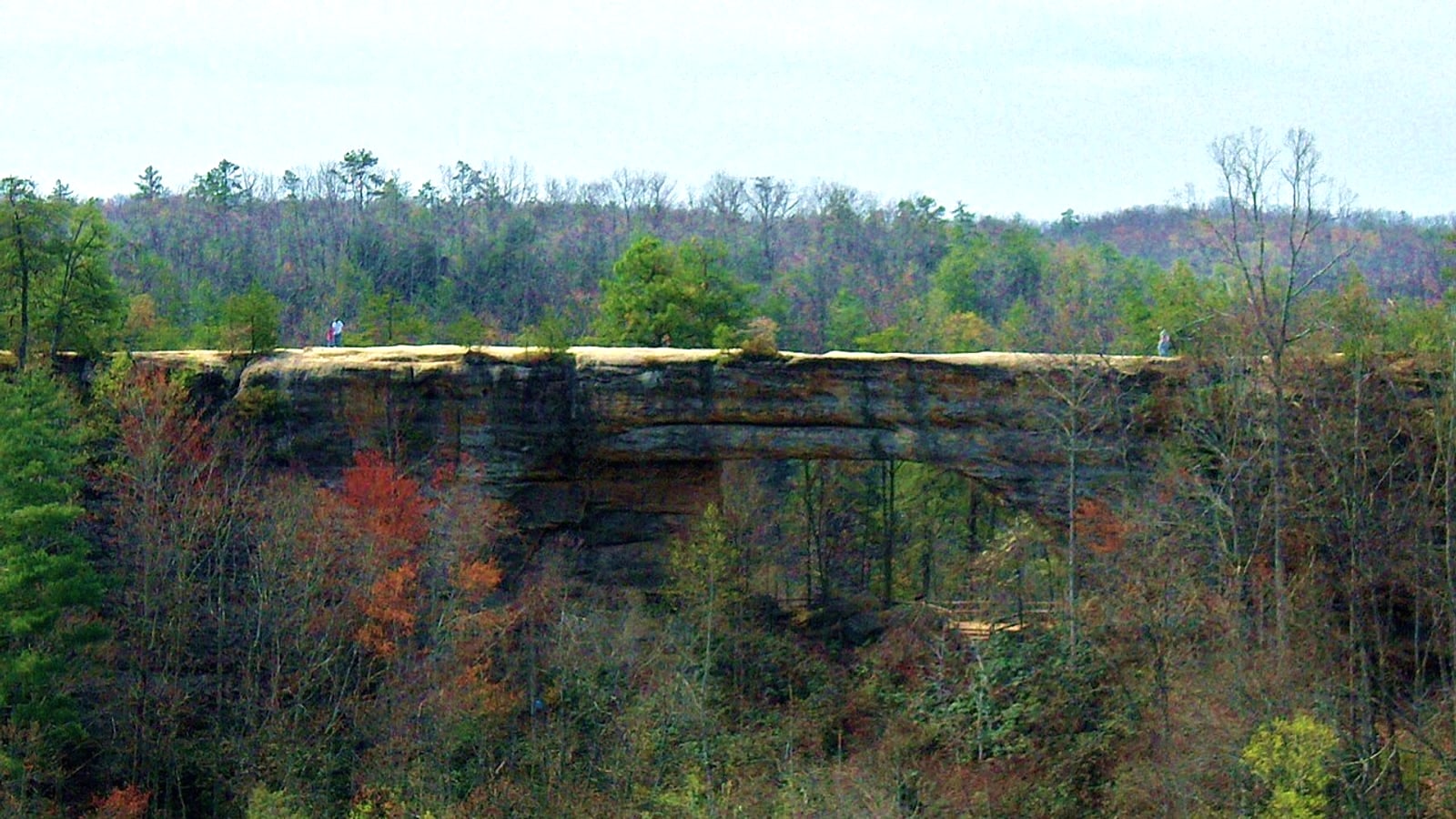 Sandstone arch at Natural Bridge State Resort Park Kentucky