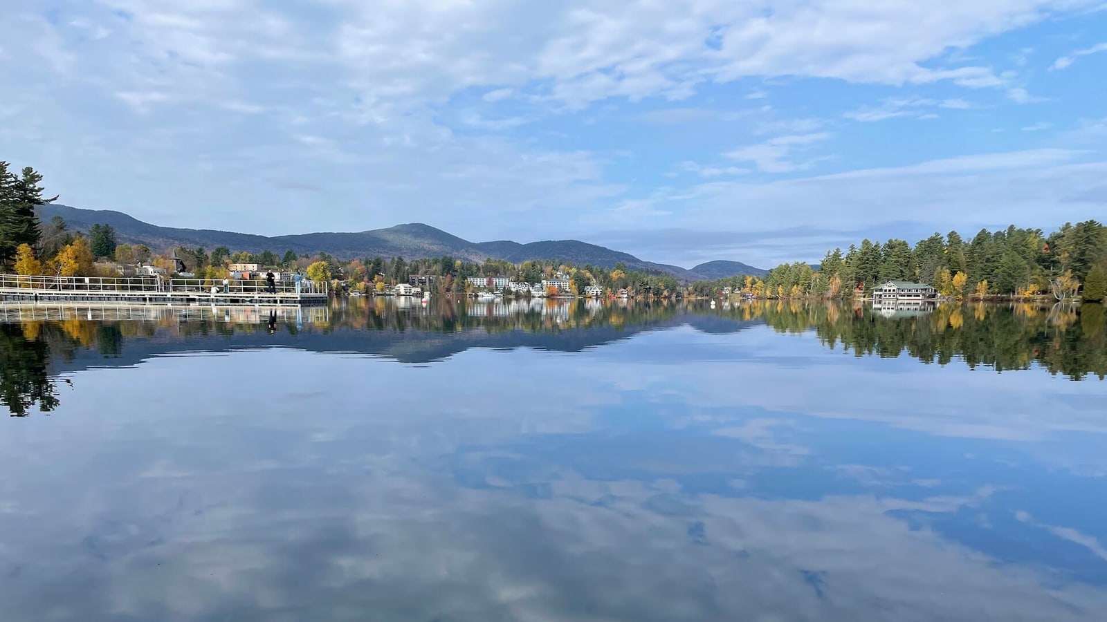 Mirror Lake in Lake Placid New York near Lake Placid