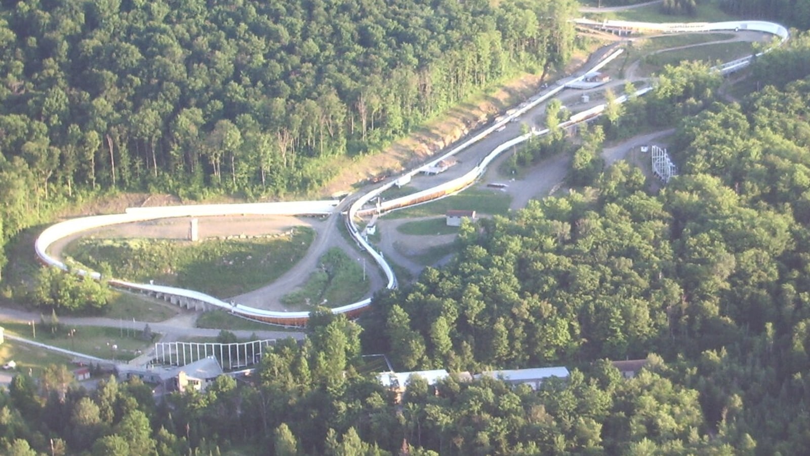 Mt Van Hoevenberg Olympic bobsled track near Lake Placid
