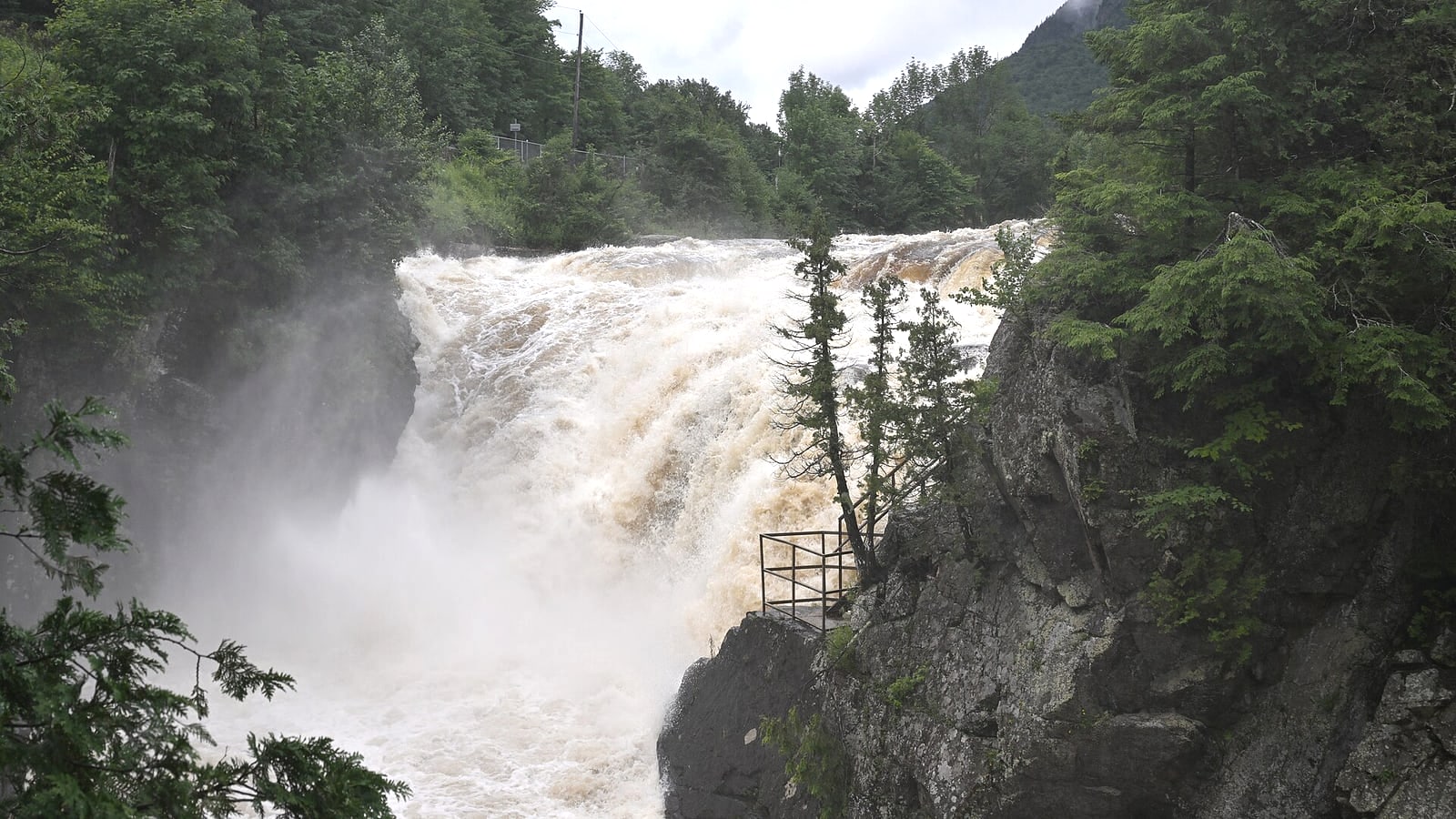 High Falls Gorge Adirondacks waterfall near Lake Placid