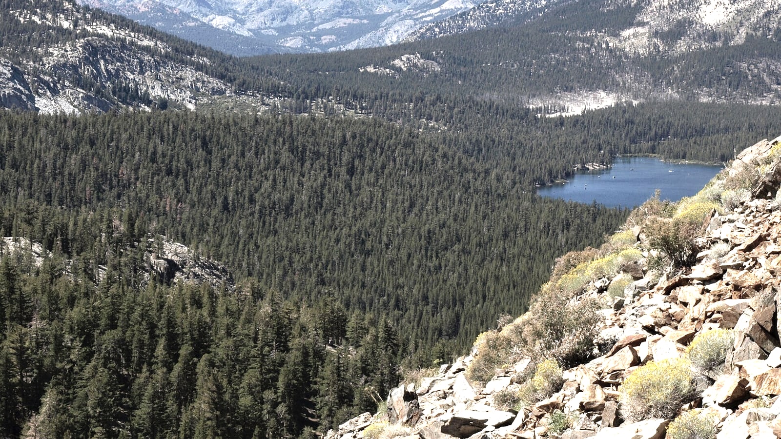 Lake Mary below Crystal Crag in Mammoth Lakes Basin