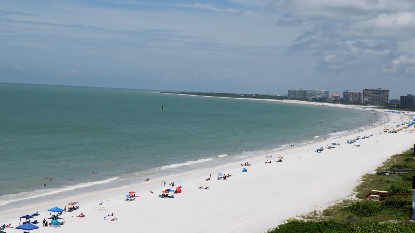 Marco Island coastline beside the blue Gulf of Mexico