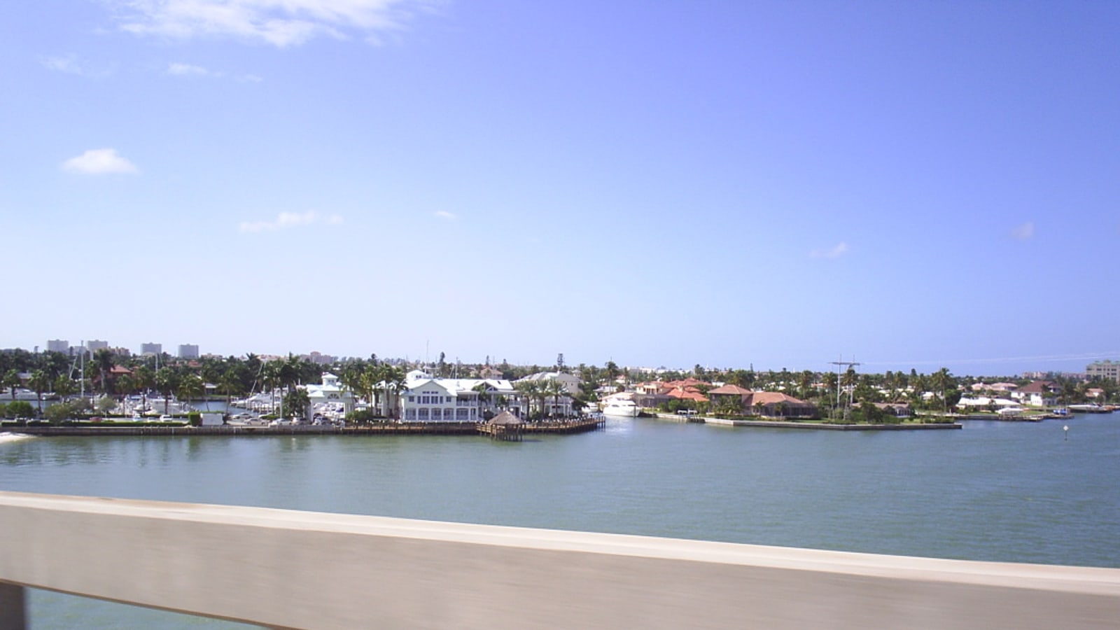 Marco Island waterfront from Judge S.S. Jolley Bridge near Marco Island