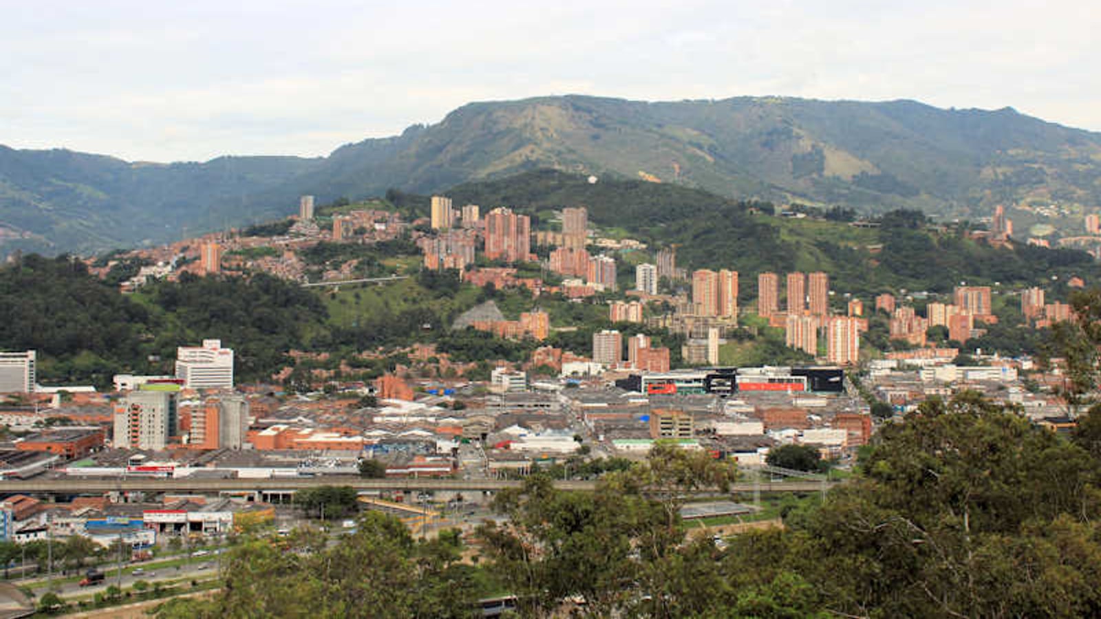 Panoramic view across Medellín in the Aburrá Valley