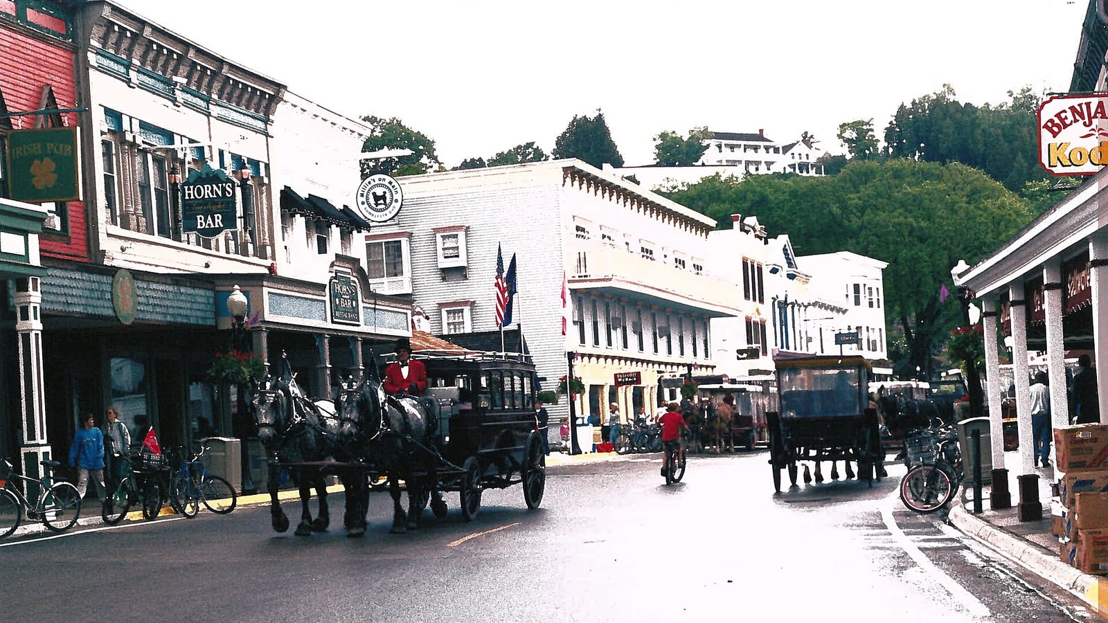 Mackinac Island waterfront in northern Michigan