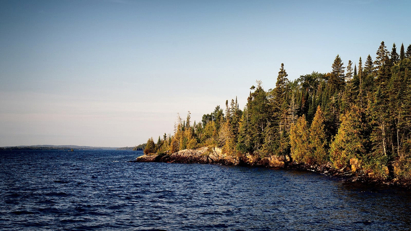 Remote shoreline at Isle Royale National Park